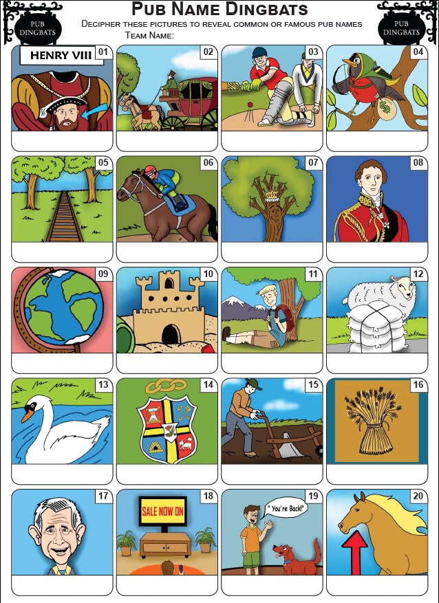 Pubs Picture Quiz - PR2176