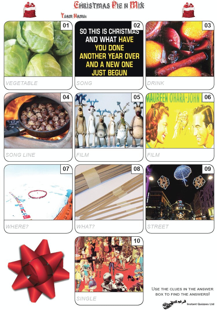 Christmas Pic 'n' Mix Mini Picture Quiz - Z3168