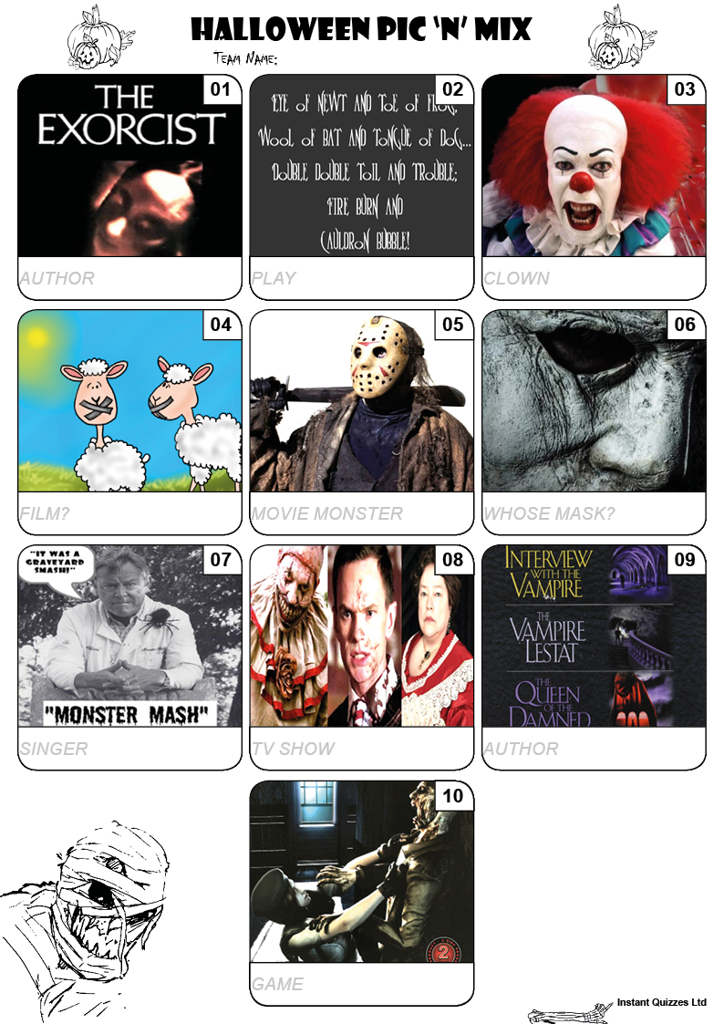 Halloween Quiz Pack 5 - QPHALL5