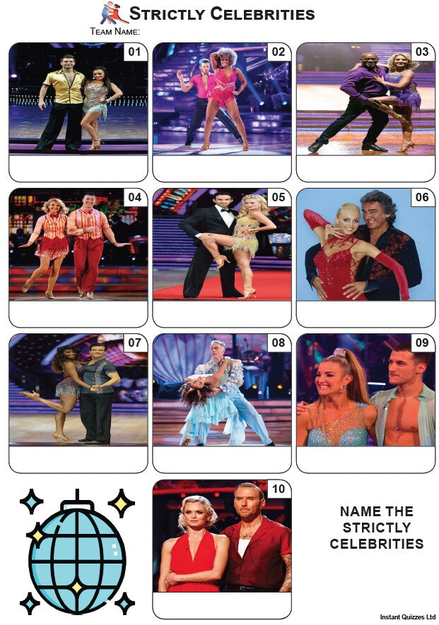 Strictly Come Dancing Mini Picture Quiz - Z3847