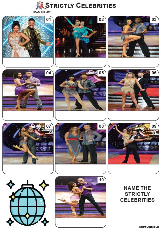 Strictly Come Dancing Mini Picture Quiz - Z3848
