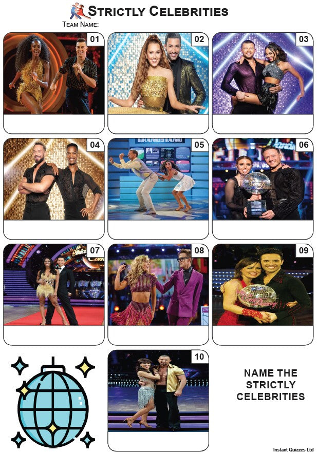 Strictly Come Dancing Mini Picture Quiz - Z3849